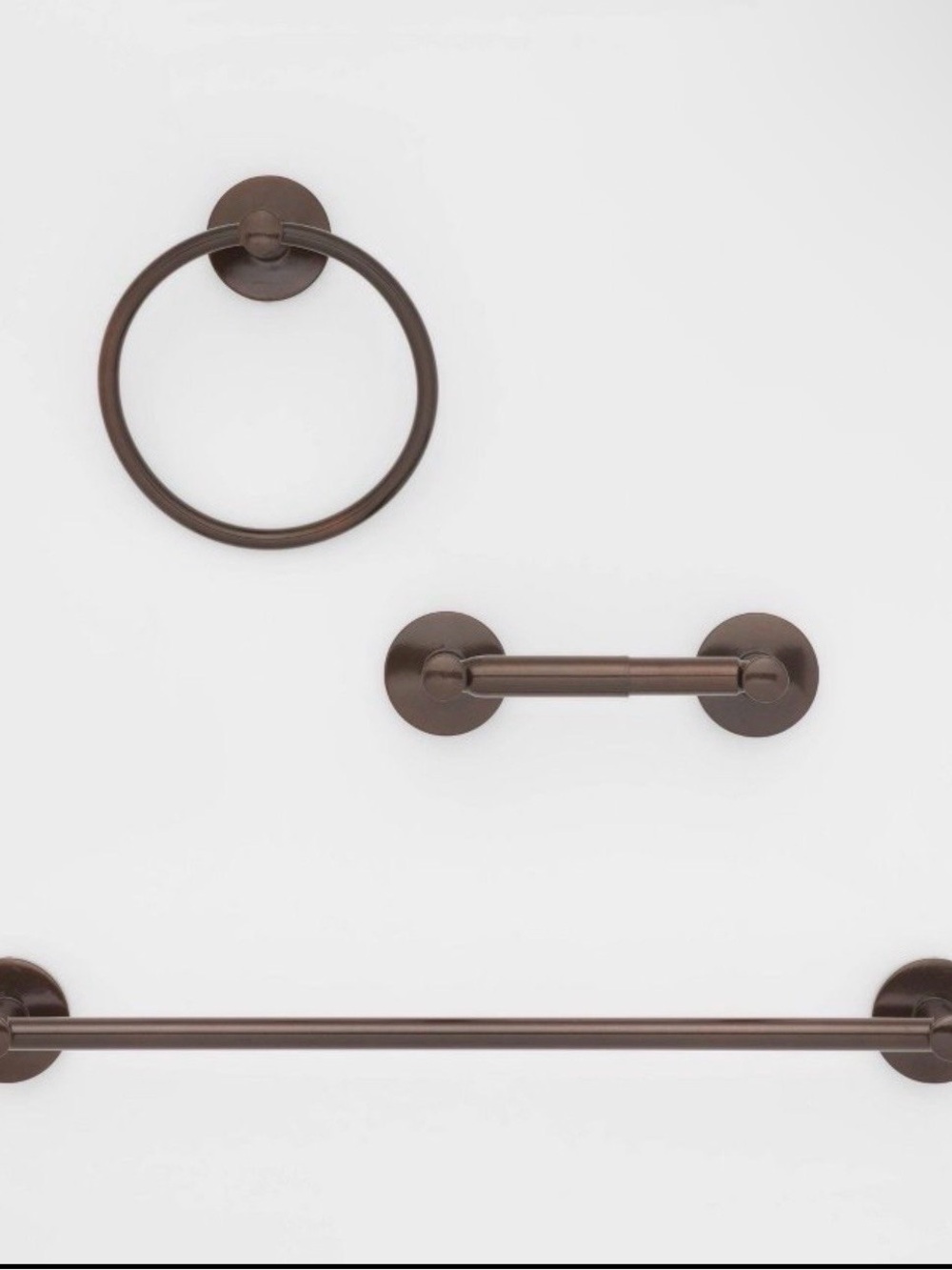 3pc Bath Hardware Set Oil Rubbed Bronze - Threshold™: Includes Towel Ring, Tissu